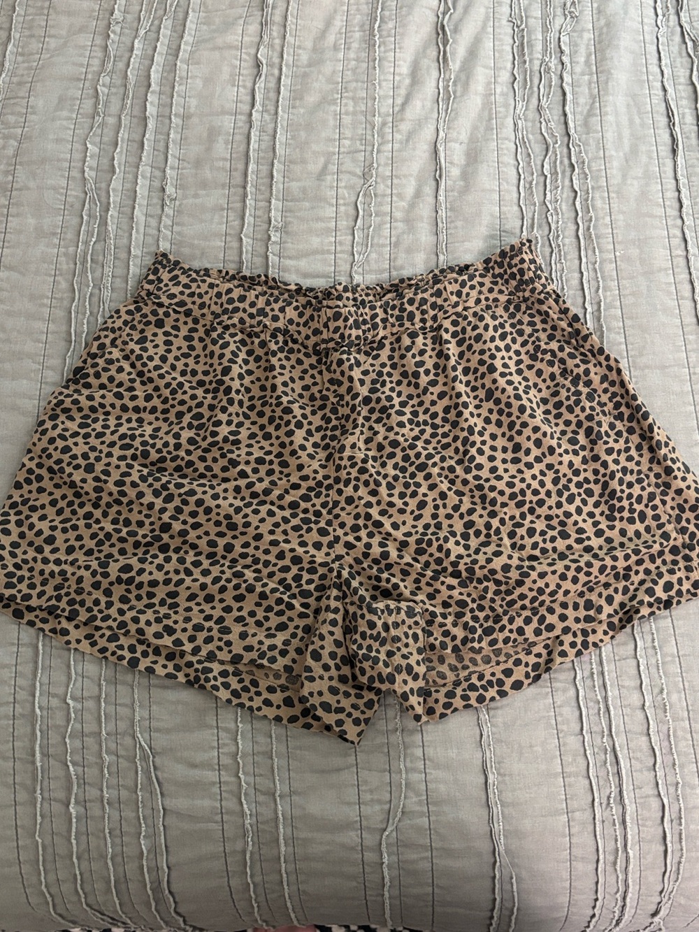Aerie Leopard Print high waisted Shorts Brown & Black Small